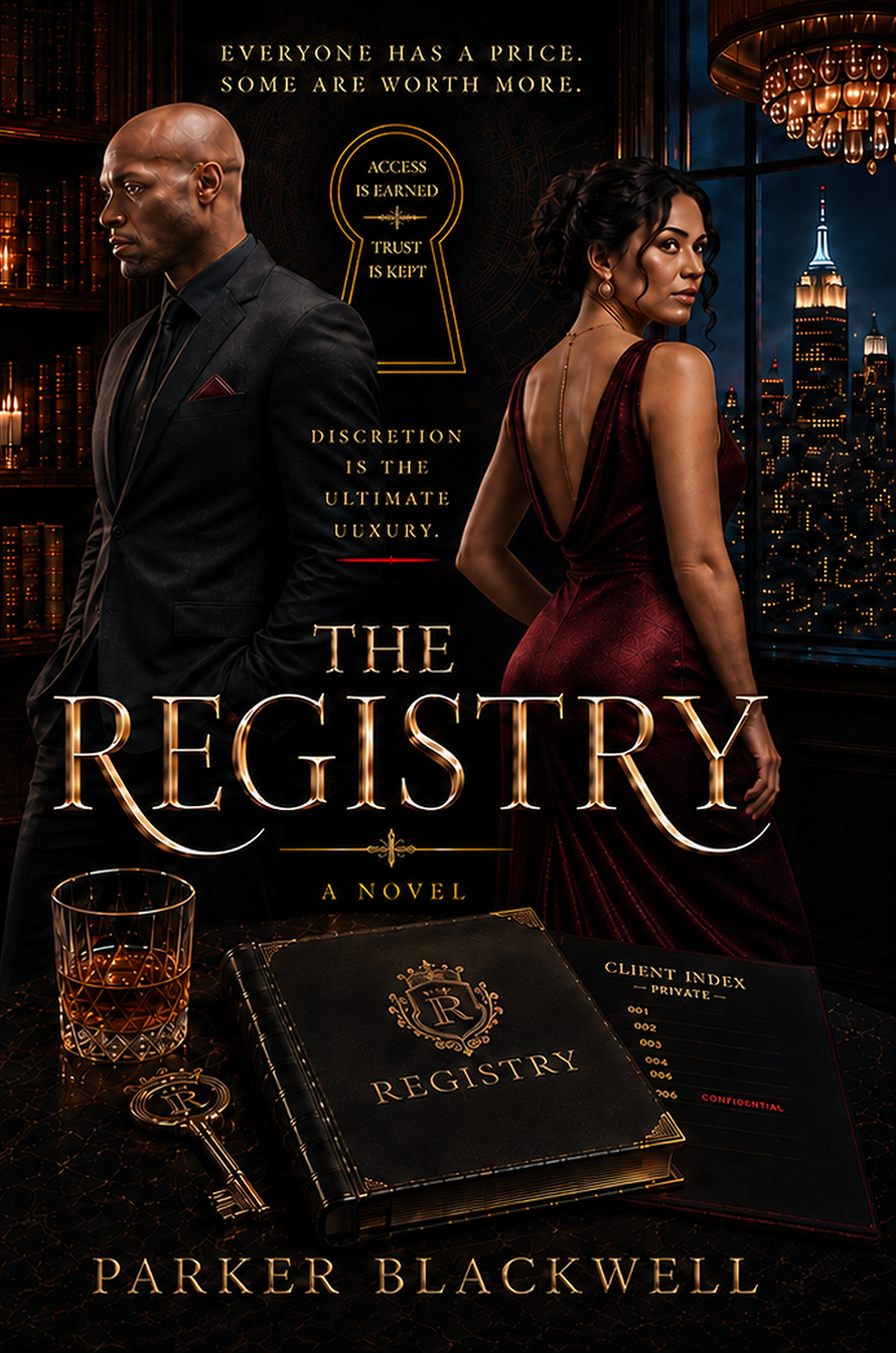 Book cover for The Registry, a novel by Parker Blackwell
